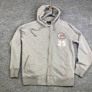 Y2k Troy Lee Designs Mens Large Gray Full Zip Hoodie Motorcycle Graphic Raglan L